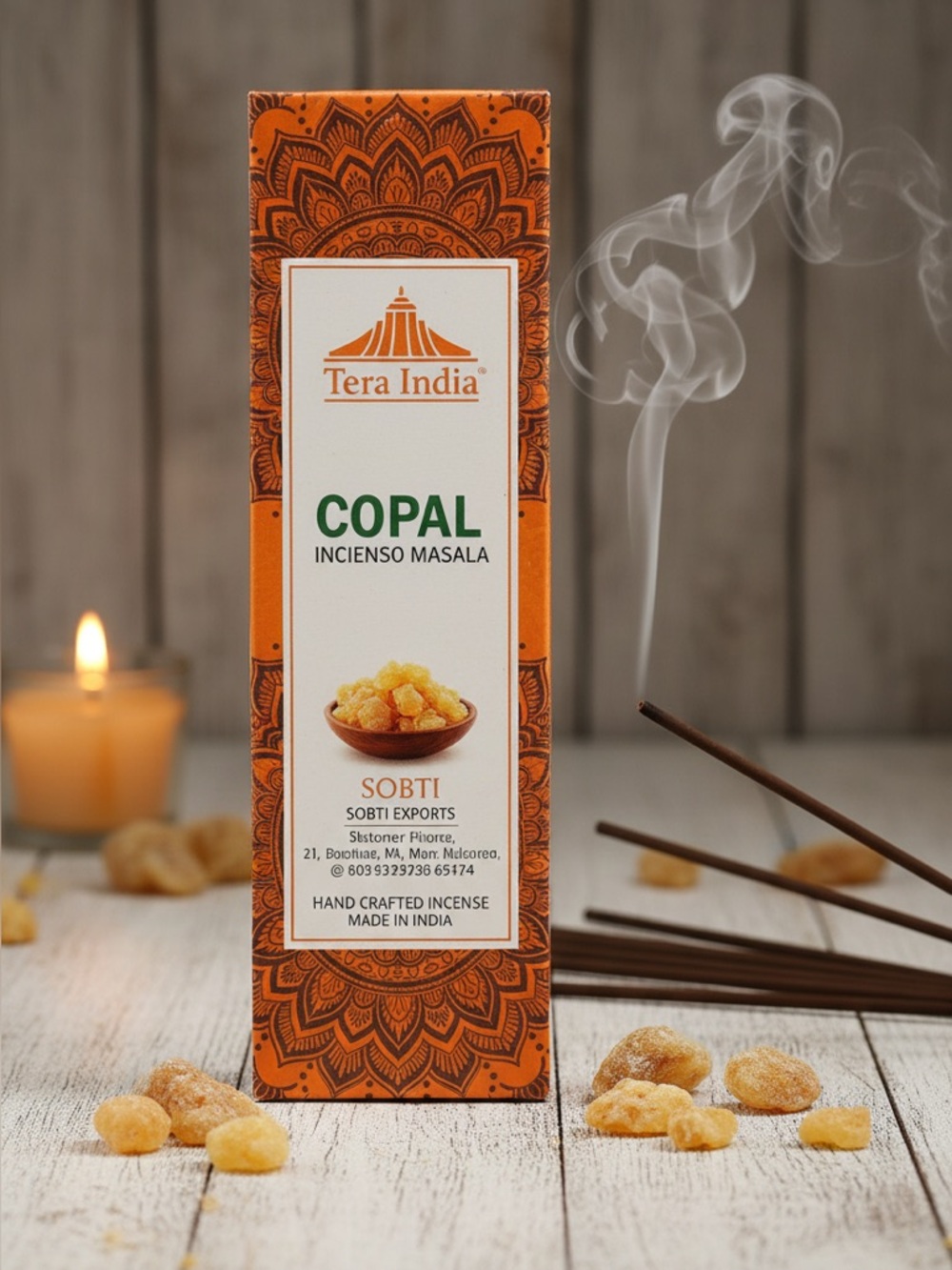 Tera India Copal Incense Masala 12 pack Bin A